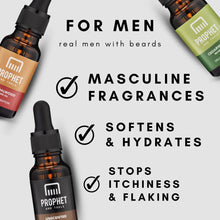 Masculine Scented Beard Oils Set [DELUXE EDITION] - Sandalwood, Cedarwood and Unscented, Smells Attractive - Moisturizes, Softens & Reduces Skin Irritation 3x20ml