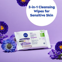 NIVEA Biodegradable Cleansing Wipes Sensitive Skin, Wipes from 100 percent Plant Fibres, Sensitive Make-Up Wipes, Face Wipes Makeup Remover, 25 Count (Pack of 1)