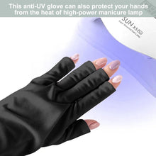 GWAWG 3 Pairs UV Glove Gel Manicures Glove Anti UV Fingerless Gloves Hands from UV Light Lamp Manicure Dryer