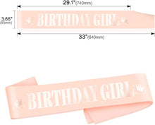 Konsait Rose Gold Birthday Sash Birthday Girl Satin Sash Party Favour Birthday Gift Birthday Accessories for Girls Woman, One Size