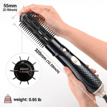 Hair Dryer Brush - Hot Brush for Hair Styling, Light Weight Dryer Hair Brush for Women,4 in 1 Hot Air Brush with 2 Heat Speed & 1 Cold Wind for Hair Straighten,Volumizer,Fringe Curler,Black