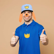 Kavoc Dog Hero Costume Set Include Brown Long Ears Headband Blue Black Striped Hat Nose Stickers Set for World Book Day Fancy Dress Makeup