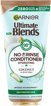 Garnier Ultimate Blends Coconut & Aloe, Hydrating No-Rinse Conditioner, For Normal Hair, 100% Vegan Formula, 200ml