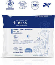 Helan, IREOS - Gentle Makeup Remover Wipes for Sensitive Skin, Face and Eye Makeup Remover, Lips and Neck for Skincare and Face Cleansing, Makeup Remover and Soothing Wipes with Coconut Oil, 20 Wipes