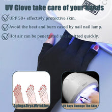 Manicure Gloves UV Protection, Nail Art Skin Care UV Shield Gloves, Professional UPF50+ UV Protection Gloves for Gel Nail Lamp, Anti UV Gloves for Protect Hands from UV Light Lamp Dryer