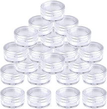 kuou 50 Pcs Empty Plastic Cosmetic Jars, 5ml Sample Containers Pots Bottles with Clear Lids