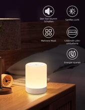 SOLIDEE Night Light,Rechargeable LED Table Lamp,Touch Bedside Lamps,Dimmable Warm White Night Light with RGB Colour Changing Smart Portable Desk Lamp for KidsBabyBedroomCampingNurseryOffice