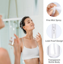 PEAKTOP 30 Sample Spray Bottles 3ML, Refillable Clear Perfume Bottle, Transparent Mini Spray Bottle, Portable Travel Perfume Bottles with Atomizer Pump and Dropper Pipette, for Liquid Makeup Tool