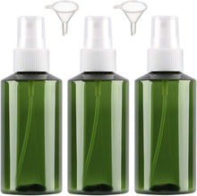 3Pcs, 200ml Plastic Spray Bottles - Alledomain Empty Refillable Fine Mist Travel Atomiser Sprayers Plastic Bottles Set Liquid Containers with 2 Funnels - Ideal for Makeup Remover Cosmetic Beauty Care