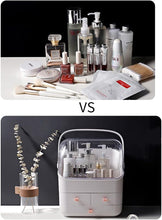 3-Layer Desktop Cosmetic Storage Box Make Up Organiser Transparent Separation Dressing Table Makeup Organiser Portable Beauty Makeup Case 35.5  28  18CM