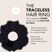 Invisibobble Sprunchie Spiral Hair Ring - Donut Run with Scissors - Athleisure Duo- Scrunchie Stylish Bracelet, Strong Elastic Grip Coil  Gentle for Thick Hair  With Night Reflective Trim