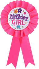 Maggidea Birthday Pink Birthday Girl Award Ribbon Badge Birthday Girl Decorations for Kids Girls Birthday Party Decoration Supplies
