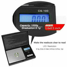 0.1g-1000g Digital Scales Kitchen Scales Digital Pocket Scales Portable Weighing Scales Food Scale Jewellery Scales Back-lit LCD Display Battery Multi-Functional Scale for Gold, Coffee