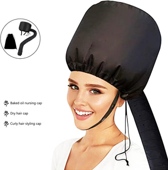 Hadio Bonnet Hood Hair Dryer for Home & Salon Use, Portable Hair Dryer Cap for Deep Conditioning & Heat Therapy, Ideal Hair Steamer for Healthy Hair - Hooded Dryers for Hairdressing and Styling