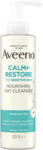 Aveeno Face CALM+RESTORE Nourishing Oat Cleanser, Gently Cleanses, For Sensitive Skin, With Prebiotic Oat and Calming Feverfew, Fragrance Free, 200ml