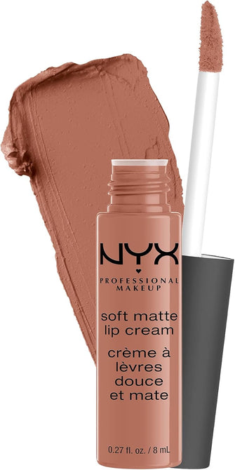 NYX Professional Makeup Soft Matte Lip Cream, Creamy and Matte Finish, Highly Pigmented Colour, Long Lasting, Vegan Formula, Shade: Abu Dhabi