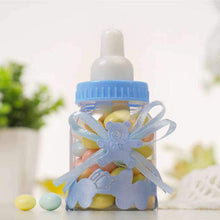 Jonami Boy Baby Shower Party Favours Decoration Set, 18 Blue Feeding Bottle Sweets Favour Box for Newborn Baptism Mother to Be (4cm4cm9cm) -18Pcs-