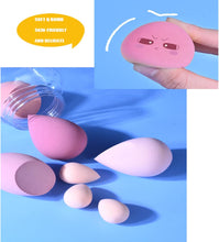 7 PCs Pink Series Multi-color Makeup Sponge Set, Foundation Blending Beauty Blender, Flawless for Liquid Creams and Powders (A-Pink)