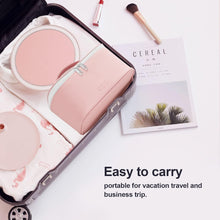 Makeup Bag Portable Travel Cosmetic Bag for Women, Beauty Zipper Makeup Organizer Bag with Inner Pouch PU Leather Washable Waterproof