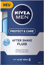 Nivea Men Protect & Care after Shave Fluid in 3er Pack (3 x 100 ML), Aftershave Maintains the Skin after Shave, Moisturizing and Soothing Facial Care