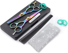 Haryali London Multi Professional 6 Inch Hairdressing Barber Scissors Set Thinning Texturing Hairdresser Hair Cutting Shears with Comb, Oil Bottle, Cloth and Hair Clipper Comes in Black Box