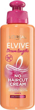 L'Oral Hair Leave In Conditioner Cream, by Elvive Dream Lengths, No Haircut Cream, For Long, Damaged Hair, with Keratin, 200ml