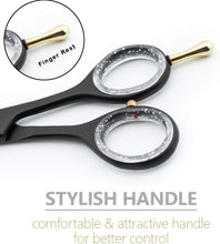 Haryali London Black 6.5" Professional Hairdressing Barber Scissors Grooming Hair Cutting Salon Shears for Men and Women