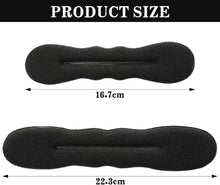 4 PCS Black Hair Bun Maker, Bun Hair Donut Black Small Hair Doughnut Maker Sponge Hair Foam Hair Updo Tools Twister Bun Shaper Hair Accessories for Girls Women Gifts(2 Large &2 Small)