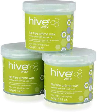 Hive 3X Depilatory Tea Tree Creme Wax For Face Body Leg Bikini Wax Hair Removal 425g each 3 Pack CODE: OPT5737