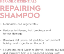 Kerasilk Repairing Shampoo for Dry Hair, No Sulfates, Vegan Formula