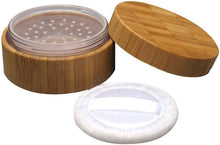 30g Empty Environmental Bamboo Powder Jars Makeup Comestic Case Box Container with Plastic Sifter Baby Powder Puff Kit