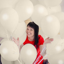 Jobkoo White Sand Balloons, 12 Inch 30 Pcs Beige Balloon Boho White Latex Cream Balloons Matte Off White Sand Neutral Helium Balloons for Birthday Wedding Baby Shower Anniversary Party Decorations