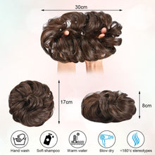 AOMIG Messy Bun Hair Piece, Updo Hair Bun Extensions, Curly Wavy Extensions Hairpieces, Bun Hair Scrunchies, Fake Hair Accessories for Women Girls