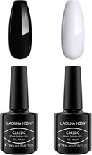 Gel Nail Polish - Black & White Gel Polish Classic Colours Set, Soak off UV Nail Polish Gift Set for DIY Manicure and Salon Use 2 x 8ml