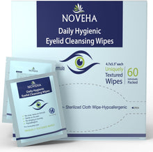 Daily Hygienic Eyelid & Lash Wipes  For Blepharitis & Itchy Eyes, Box Of 60 Individually Wrapped Eyelash Wipes, Natural Makeup Remover & Daily Cleanser