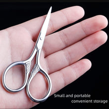 2 Pcs Small Embroidery Scissors Stainless Steel Round Ended Scissors Sewing Sharp Scissors Beard Eyebrow Facial Baby Dog Hair Cut Trimming with PU Case