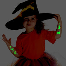 Leesgel Halloween Accessories for Kids, 580pcs Luminous Temporary Tattoos for Halloween Decorations, Halloween Candy/Pumpkin/Spider Face Tattoo Stickers Party Bag Fillers Games Activities Ornaments
