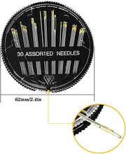 30 Pcs Hand Sewing Needles, Handle Sewing Needle Set, Assorted Sizes Embroidery Mending Craft Sew Case