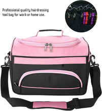 Hairdressing Tool Bag, Hairdressing Carrying Bag, Large Capacity Pro Hairdressing Hair Equipment Salon Tool Carrying Bag Travel Storage Case Bag(Rose)