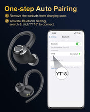 Jesebang Wireless Earbuds, Bluetooth 5.3 Headphones, 2025 Wireless Earphones HiFi Stereo Sound with ENC Mic, Sport Headsets in Ear EarHooks for Running, 40H Dual LED Display, IP7, Black