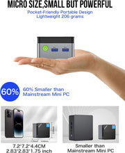 GMKtec Mini PC N97 Windows 11 Pro, G5 Micro Desktop Computer, 12th Gen Intel Alder Lake N97 (up to 3.60GHz) 12GB DDR5 512GB Hard Drive for Business, School, Office, Micro CP