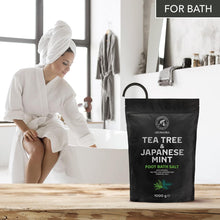 Foot Bath Salt with Tea Tree and Japanese Mint Essential Oils - 1kg /1000g - Natural Sea Salt Foot Bath - Foot & Nail Soak - Pedicure Foot Soak - Foot Care - Foot Odor - Aromatherapy Bath Salts