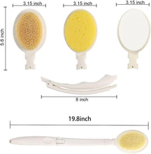 LFJ Long Handled Sponge, Dry Body Brush Bathing Accessories Back Cream Applicator