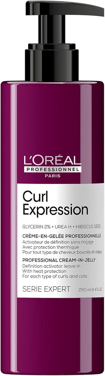 L'Oral Professionnel Caring Reviving Spray, For Curly & Coily Hair, With Glycerin, Urea H and Hibiscus Seed Extract, Serie Expert Curl Expression
