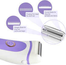 Lady Shaver for Women, Bikini Trimmer Electric Razor Women Rechargeable Body Hair Removal for Face, Lip, Arms, Legs, Underarms Wet Dry Use with LED Display (Purple)