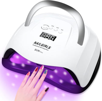 LED UV Nail Lamp, NAILGIRLS 168W Fast UV light for Gel Nail Polish, Professional Curing Lamp with 4 Timer Setting Auto Sensor, Nail Dryer for Fingernail and Toenail Home Salon Use, Nail Art Tools