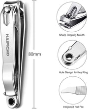 Nail Clipper, Made with Heavy Duty Stainless Steel, Suitable for Thick Fingernail Toenail Men Women (Silver 1 Pack)