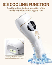 GERCY IPL Hair Removal Device with Ice Cooling Function, Laser Hair Removal, 2 Flash Modes, 5 Energy Levels, and 999, 999 Light Pulses Painless Permanent Hair Removal for Women and Men, Facial, Bikini