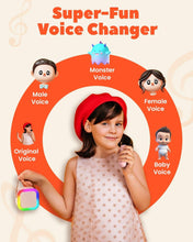 Kids Karaoke Machine 2 Microphones: Gift for Girls Boys Kids Birthday Present - Mini Karaoke Machine with Karaoke Wireless Microphones - Portable Music Speaker Toy for Ages 3-12 Children - Pink 2 Mics