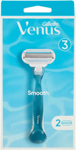 Gillette Venus Smooth Women's Shaver with 2 Razor Blades, 3 Blades with Protective Pad, Current Version